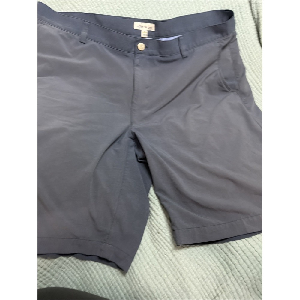 Peter Millar Shorts Mens 38 NAVY Shackleford Performance Hybrid Lightweight Logo